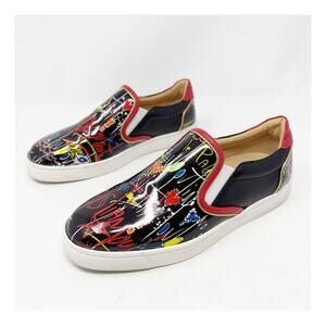 Christian Louboutin Masteralta Loubitag Patent Slip On Sneakers Womens Size 37.5
